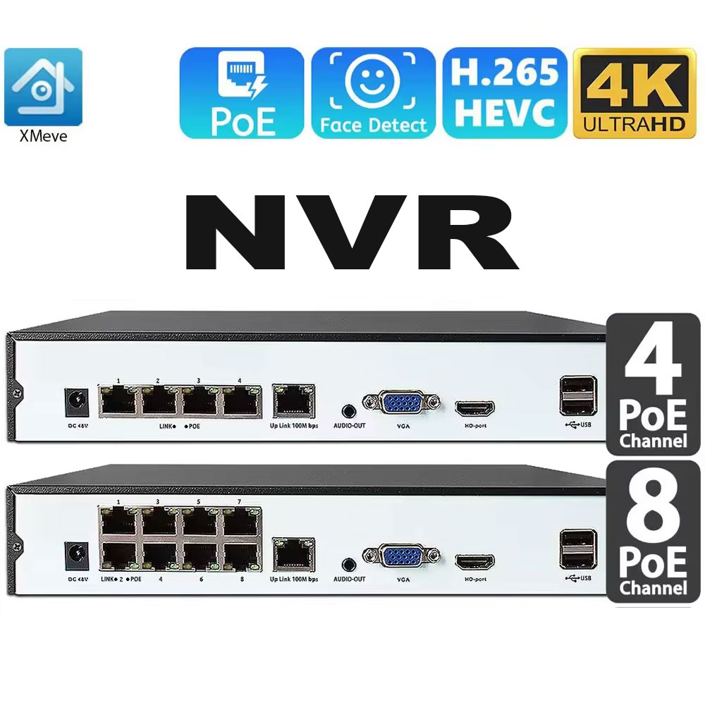 4CH 8CH 48v POE 4K NVR Onvif H - огляд і ціна Security Ip Camera