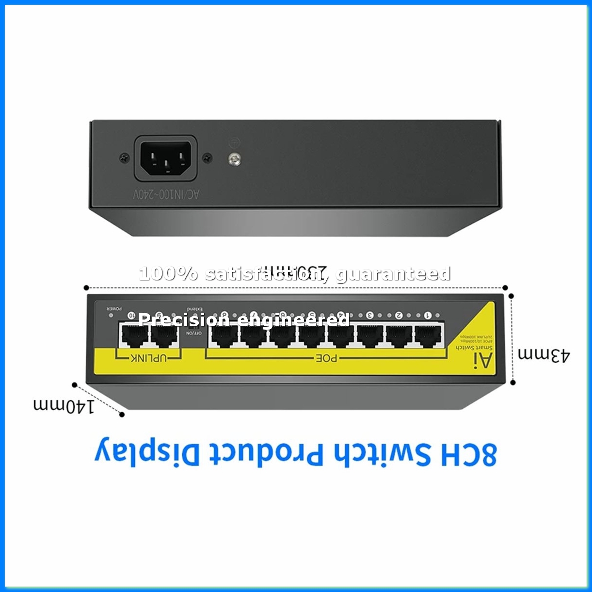 48V 8Ports POE Switch Ethernet - огляд і ціна Security Ip Camera