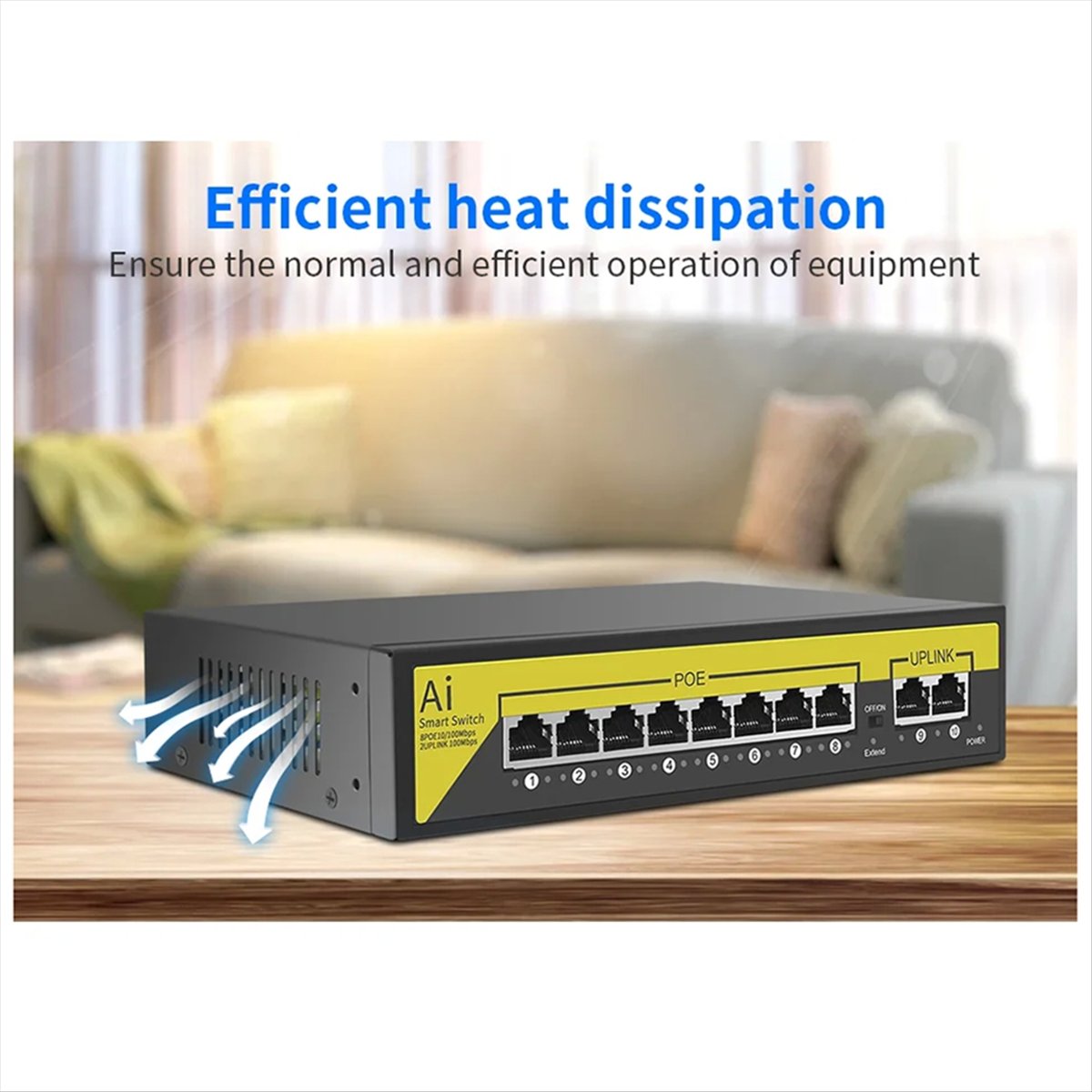 48V 8Ports POE Switch Ethernet - огляд і ціна Security Ip Camera