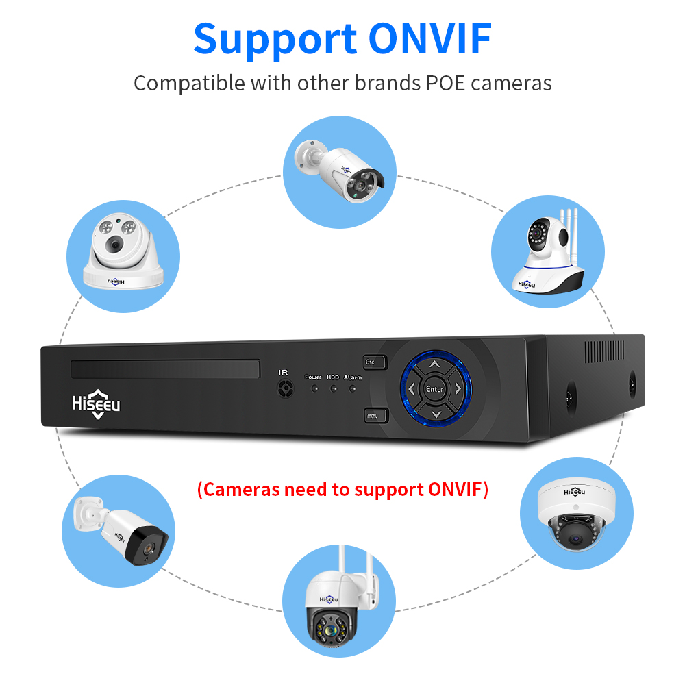 Hiseeu 4CH 10CH 16CH 4K 8MP 5M - огляд і ціна Security Ip Camera